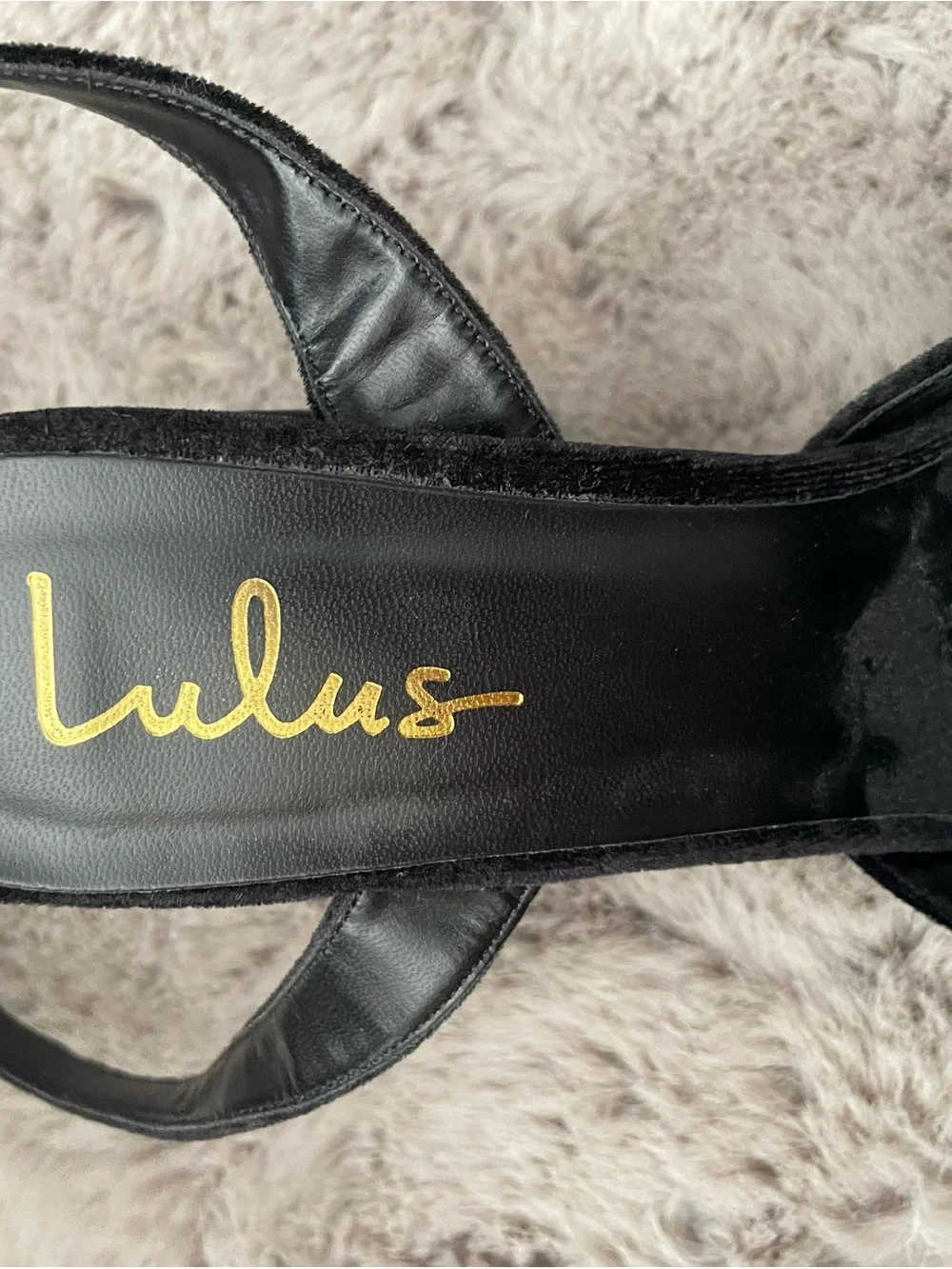 Lulu's Black Velvet Platform Block Heels with Ankle Tie size 8 to 9 worn once!